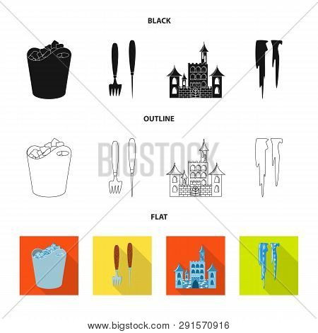 Vector Illustration Of Texture  And Frozen  Symbol. Set Of Texture  And Transparent  Stock Vector Il