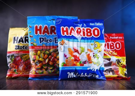 Packages Of Gummy Candies Produced By Haribo