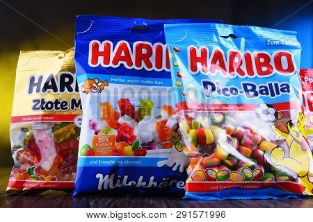 Packages Of Gummy Candies Produced By Haribo