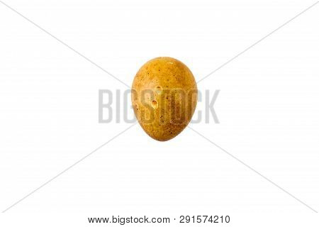 Colorful Handmade Easter Egg Isolated On A White Background
