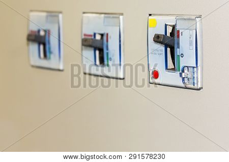 Electrical Equipment Circuit Breaker (accessories For Control Electric Power) At Mdb Cabinet For Ind