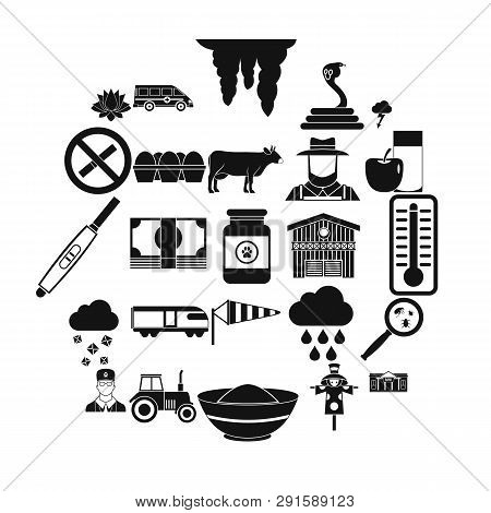 Tillage Icons Set. Simple Set Of 25 Tillage Icons For Web Isolated On White Background