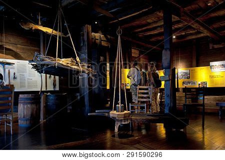 Bergen, Norway - July 20, 2018: Hanseatic Museum In Bergen, Norway