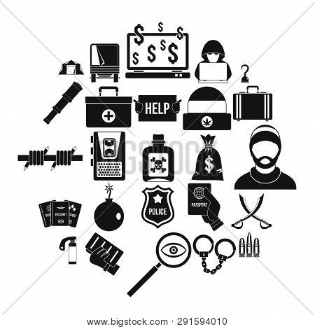 Misconduct Icons Set. Simple Set Of 25 Misconduct Icons For Web Isolated On White Background