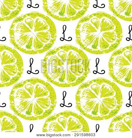 Fresh Frouit Tropical Vector Seamless Pattern Illustration