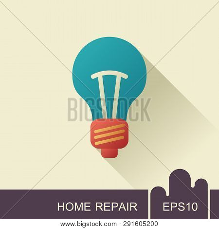 Light Bulb Line Icon Vector. Idea Sign, Solution, Thinking Concept. Lighting Electric Lamp