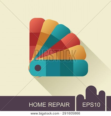 Paper Color Palette Icon. . Interior Design And Home Repair