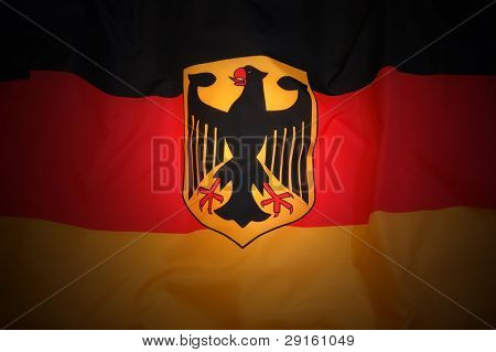 Deutsche Fahne mit Emblem (Bundesdienstflagge)