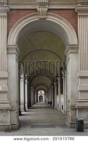 The Arch Passway In Italian City Turin