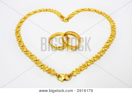 黄金カップル リング、ブレスレット
