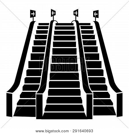Triple Escalator Icon. Simple Illustration Of Triple Escalator Icon For Web Design Isolated On White