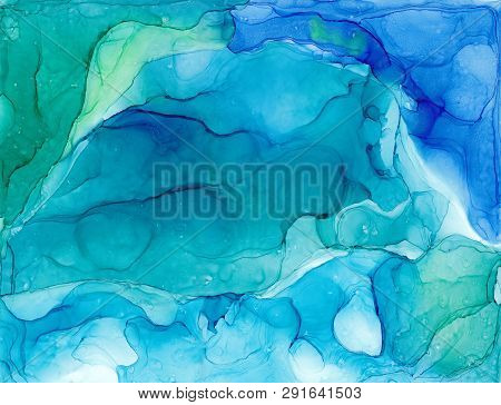 Alcohol Ink Air Texture. Fluid Ink Abstract Background. Art For Design