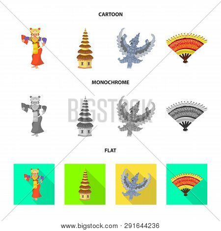 Isolated Object Of  And Travel Icon. Set Of  And Traditional Stock Symbol For Web.