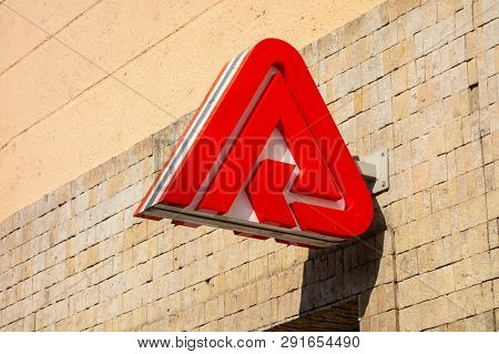 Ostrava Czech Republic - February 19, 2019: Logo Of Vzp (vseobecna Zdravotni Pojistovna), Czech Trad