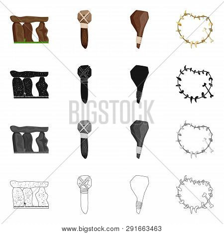 Vector Design Of Evolution  And Prehistory Symbol. Set Of Evolution  And Development  Stock Symbol F