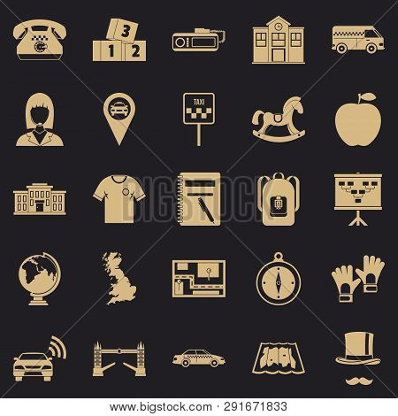 Autobus Icons Set. Simple Set Of 25 Autobus Icons For Web For Any Design