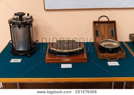 Historical Museum Of Radio Popov In Kronstadt. 17 March 2019 St. Petersburg, Kronstadt Russia. Inter