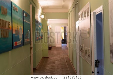 Historical Museum Of Radio Popov In Kronstadt. 17 March 2019 St. Petersburg, Kronstadt Russia. Inter