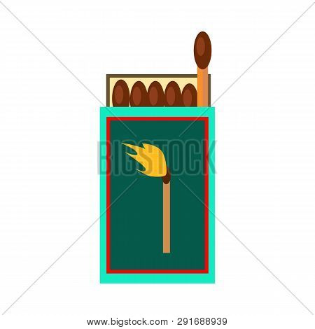 Matches Box. Fire, Matchbox, Matchsticks. Vector Illustration Can Be Used For Topics Like Outdoor To