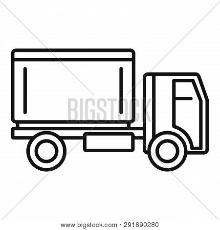 Postal Service Truck Icon. Outline Postal Service Truck Vector Icon For Web Design Isolated On White