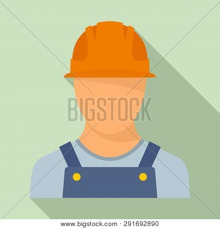 Port Cargo Worker Icon. Flat Illustration Of Port Cargo Worker Vector Icon For Web Design
