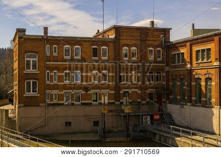 Stuttgart,germany - March 17,2019:untertuerkheim This Is An Old Building Of The Power Supply Company