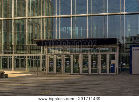 Stuttgart,germany - March 23,2019:fasanenhof This Is The Main Entrance Of The Modern Office Building
