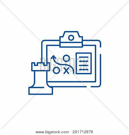Business Tactics Line Icon Concept. Business Tactics Flat  Vector Symbol, Sign, Outline Illustration
