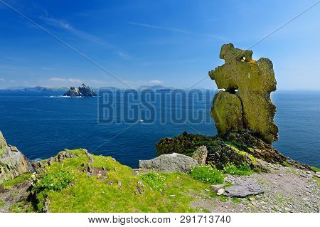 Skellig Michael Or Great Skellig, Home To The Ruined Remains Of A Christian Monastery, Country Kerry