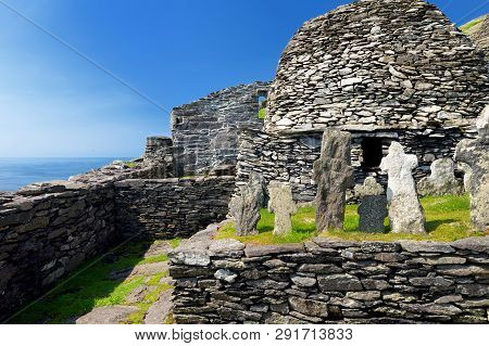 Skellig Michael Or Great Skellig, Home To The Ruined Remains Of A Christian Monastery, Country Kerry