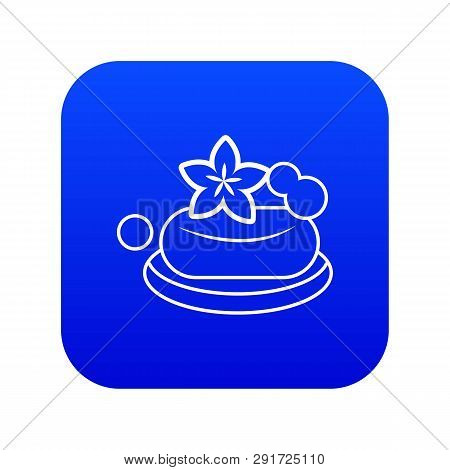 Eco Spa Soap Icon Blue Vector Isolated On White Background