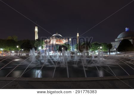 A Fountain In Front Of Santa Sophia, Also Called Holy Wisdom, Sancta Sophia, Sancta Sapientia Or Aya