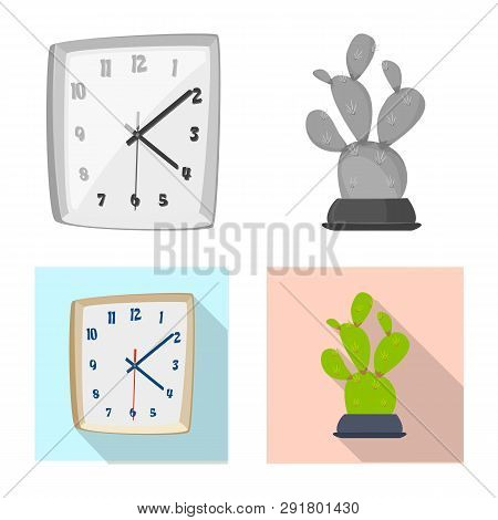 Vector Design Of Furniture And Work Symbol. Collection Of Furniture And Home Stock Symbol For Web.