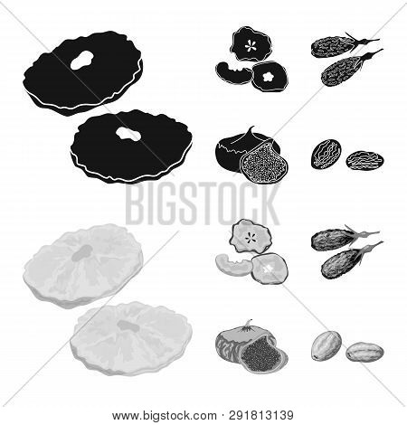 Vector Design Of Food  And Raw  Icon. Set Of Food  And Nature   Vector Icon For Stock.