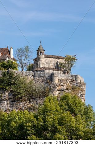 Castle Of Belcastel In Lacave. Lot, Midi-pyrenees, France