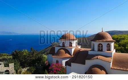 Monastery Of Saint Savvas On The Greek Island Of Kalymnos