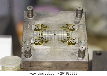 Close Up Plastic Injection Mold For Mass Production (manufacturing Process For Industrial Work)