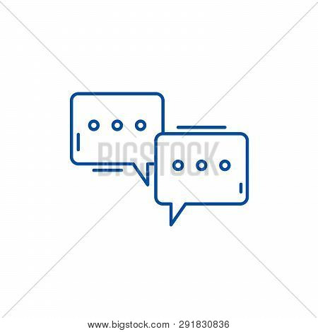 Symposium Line Icon Concept. Symposium Flat  Vector Symbol, Sign, Outline Illustration.