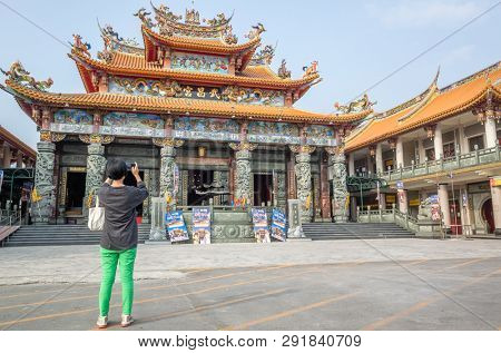 Nantou, Jiji, Taiwan - FEB 27th, 2019: the famous landmark of Wuchanggong temple