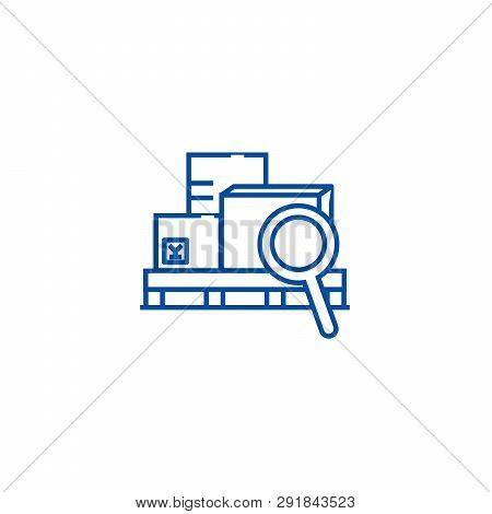 Warehouse Line Icon Concept. Warehouse Flat  Vector Symbol, Sign, Outline Illustration.