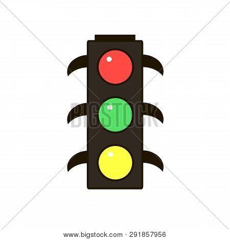 Traffic Light Symbol. Green, Red, Yellow Light Design Element Stock Vector Illustration For Web, For