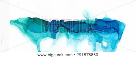 Alcohol Ink Multicolor Texture. Fluid Ink Abstract Background. Art For Design