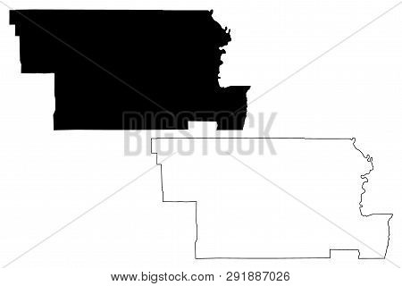 Glenn County, California (counties In California, United States Of America,usa, U.s., Us) Map Vector