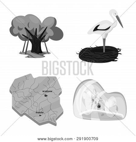 Vector Illustration Of National And Culture Icon. Collection Of National And Tour Vector Icon For St