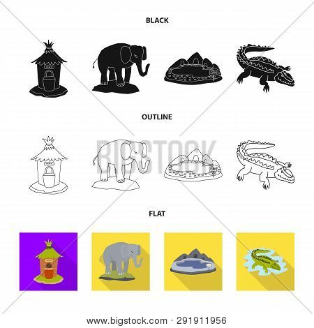 Isolated Object Of Nature  And Fun  Sign. Collection Of Nature  And Entertainment Stock Vector Illus