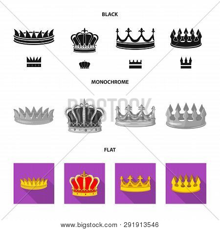 Vector Design Of Medieval And Nobility Icon. Set Of Medieval And Monarchy Vector Icon For Stock.