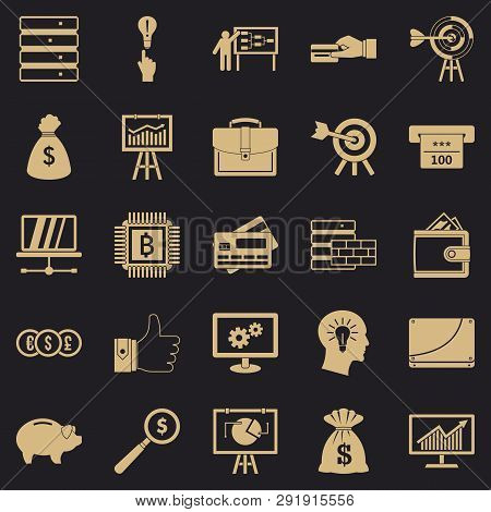Stockbroker Icons Set. Simple Set Of 25 Stockbroker Icons For Web For Any Design