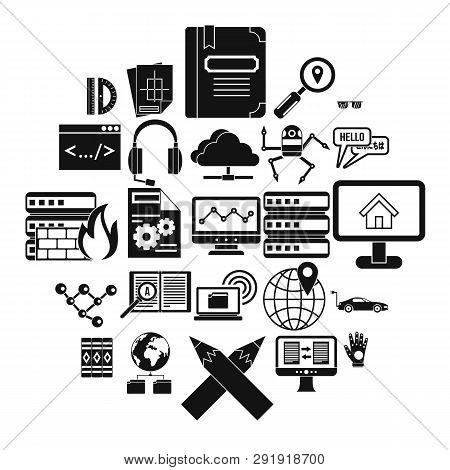 Things To Study Icons Set. Simple Set Of 25 Things To Study Icons For Web Isolated On White Backgrou