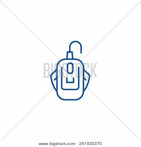 Mouse Pad, Game Controller Line Icon Concept. Mouse Pad, Game Controller Flat  Vector Symbol, Sign, 