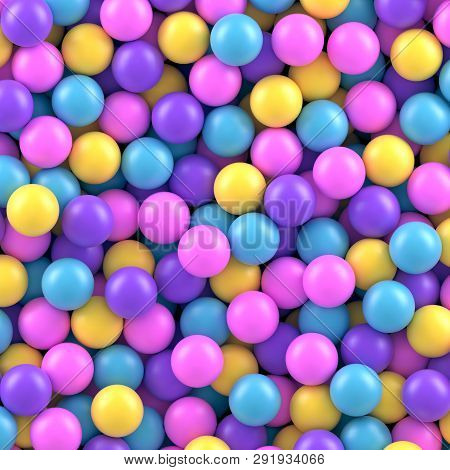 Colorful Candy Sweet Gumballs 3d Vector Background